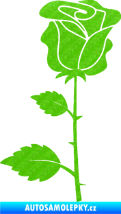 Samolepka Růže 007 levá 3D karbon zelený kawasaki