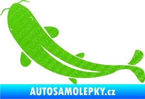 Samolepka Ryba 001 levá 3D karbon zelený kawasaki