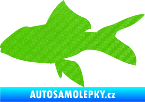 Samolepka Ryba 002 levá 3D karbon zelený kawasaki