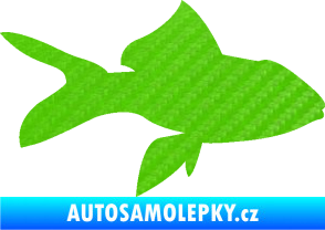 Samolepka Ryba 002 pravá 3D karbon zelený kawasaki