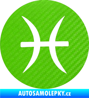 Samolepka Ryby 001 - horoskop 3D karbon zelený kawasaki