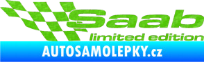 Samolepka Saab limited edition levá 3D karbon zelený kawasaki