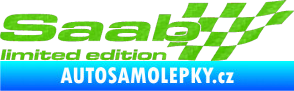 Samolepka Saab limited edition pravá 3D karbon zelený kawasaki