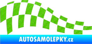 Samolepka Šachovnice 046 3D karbon zelený kawasaki