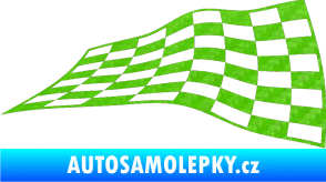 Samolepka Šachovnice 049 3D karbon zelený kawasaki