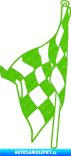 Samolepka Šachovnice 058 3D karbon zelený kawasaki