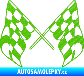 Samolepka Šachovnice 070 3D karbon zelený kawasaki