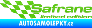 Samolepka Safrane limited edition levá 3D karbon zelený kawasaki