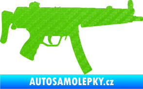 Samolepka Samopal 001 pravá 3D karbon zelený kawasaki