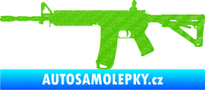 Samolepka Samopal 004 levá 3D karbon zelený kawasaki