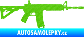 Samolepka Samopal 004 pravá 3D karbon zelený kawasaki
