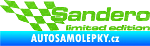 Samolepka Sandero limited edition levá 3D karbon zelený kawasaki