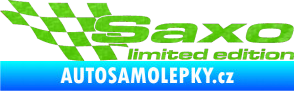 Samolepka Saxo limited edition levá 3D karbon zelený kawasaki