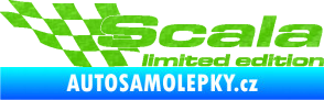 Samolepka Scala limited edition levá 3D karbon zelený kawasaki