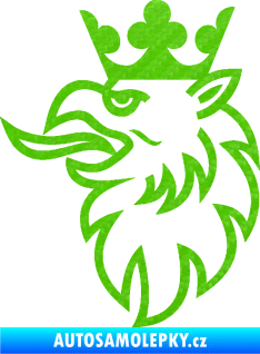 Samolepka Scania znak 3D karbon zelený kawasaki