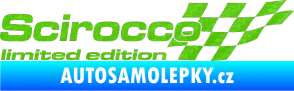 Samolepka Scirocco limited edition pravá 3D karbon zelený kawasaki