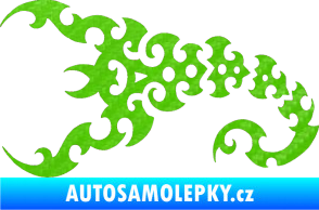 Samolepka Štír 015 levá 3D karbon zelený kawasaki