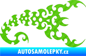 Samolepka Štír 015 pravá 3D karbon zelený kawasaki