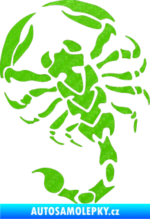 Samolepka Štír 016 pravá 3D karbon zelený kawasaki