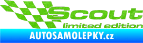 Samolepka Scout limited edition levá 3D karbon zelený kawasaki