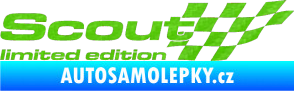 Samolepka Scout limited edition pravá 3D karbon zelený kawasaki