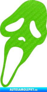 Samolepka Scream levá 3D karbon zelený kawasaki