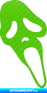 Samolepka Scream pravá 3D karbon zelený kawasaki