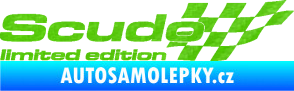Samolepka Scudo limited edition pravá 3D karbon zelený kawasaki