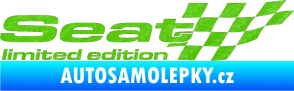 Samolepka Seat limited edition pravá 3D karbon zelený kawasaki