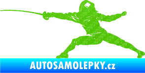 Samolepka Šerm 001 levá  3D karbon zelený kawasaki