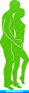 Samolepka Sexy siluety 027 3D karbon zelený kawasaki