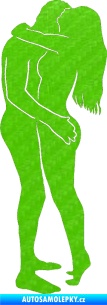 Samolepka Sexy siluety 028 3D karbon zelený kawasaki