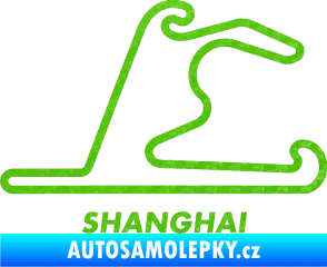 Samolepka Okruh Shanghai 3D karbon zelený kawasaki