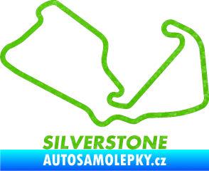 Samolepka Okruh Silverstone 2 3D karbon zelený kawasaki
