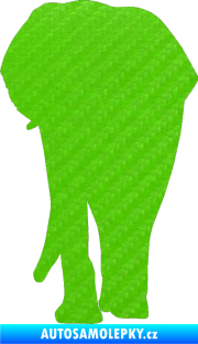 Samolepka Slon 008 levá 3D karbon zelený kawasaki