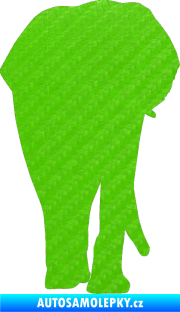 Samolepka Slon 008 pravá 3D karbon zelený kawasaki