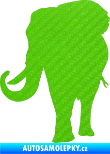 Samolepka Slon 010 levá 3D karbon zelený kawasaki