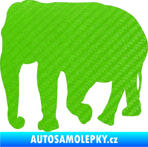 Samolepka Slon 018 levá 3D karbon zelený kawasaki