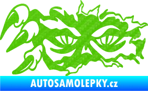 Samolepka Šmírák 002 pravá 3D karbon zelený kawasaki