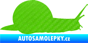 Samolepka Šnek 001 pravá 3D karbon zelený kawasaki