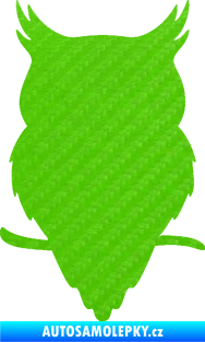 Samolepka Sova 001 levá 3D karbon zelený kawasaki