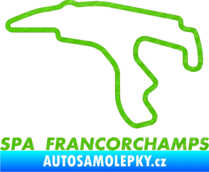 Samolepka Okruh Spa Francorchamps 3D karbon zelený kawasaki