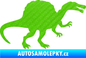Samolepka Spinosaurus 001 pravá 3D karbon zelený kawasaki