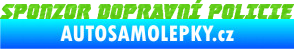 Samolepka Sponzor dopravní policie 001 3D karbon zelený kawasaki