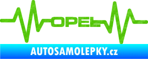 Samolepka Srdeční tep 029 Opel 3D karbon zelený kawasaki