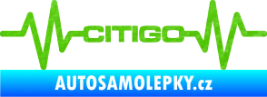 Samolepka Srdeční tep 033 Citigo 3D karbon zelený kawasaki