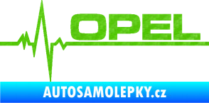 Samolepka Srdeční tep 036 pravá Opel 3D karbon zelený kawasaki