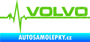 Samolepka Srdeční tep 037 pravá Volvo 3D karbon zelený kawasaki