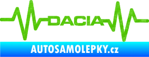 Samolepka Srdeční tep 044 levá Dacia 3D karbon zelený kawasaki