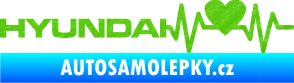 Samolepka Srdeční tep 046 levá Hyundai 3D karbon zelený kawasaki